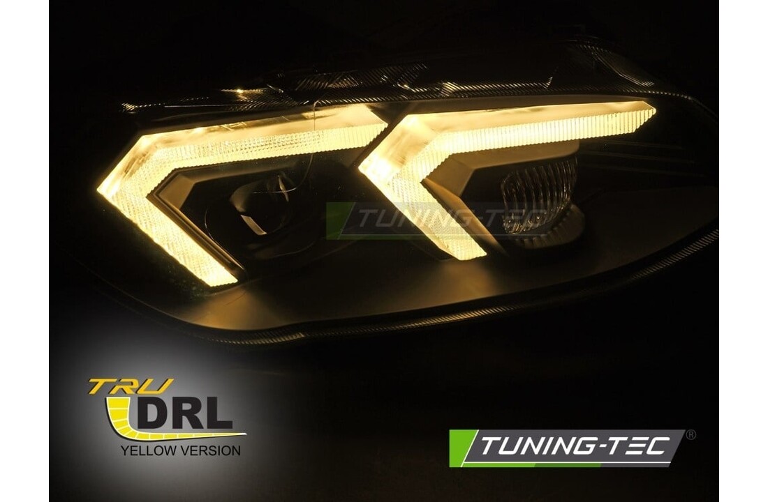 Koplampen Xenon Zwart DRL Gele LED geschikt voor BMW E92/E93 LCI 10-13