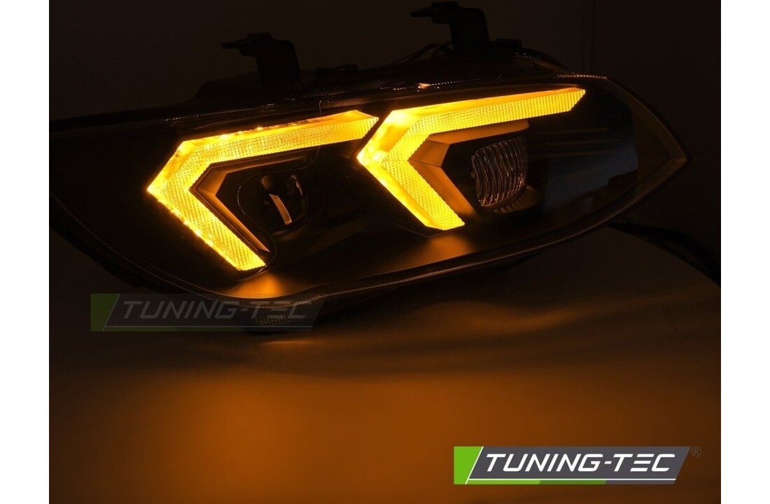 Koplampen Xenon Zwart DRL Gele LED geschikt voor BMW E92/E93 LCI 10-13
