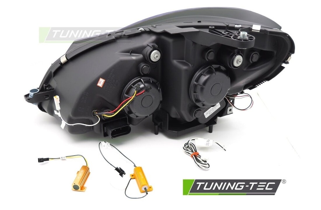 Koplampen Tube LED Chroom Sequentiële Knipperlichten DRL geschikt voor Mercedes W204 11-14