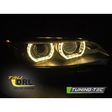 Xenon Koplampen Gele LED Zwarte DRL geschikt voor BMW E92/E93 (06-10)