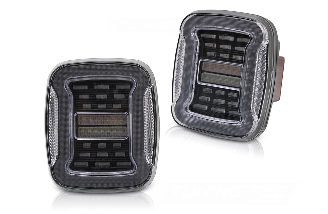 Achterlichten LED Jeep Wrangler YJ (91-96) TJ (96-06) Wit Dynamisch