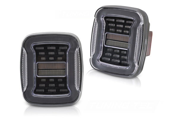 Achterlichten LED Jeep Wrangler YJ (91-96) TJ (96-06) Wit Dynamisch