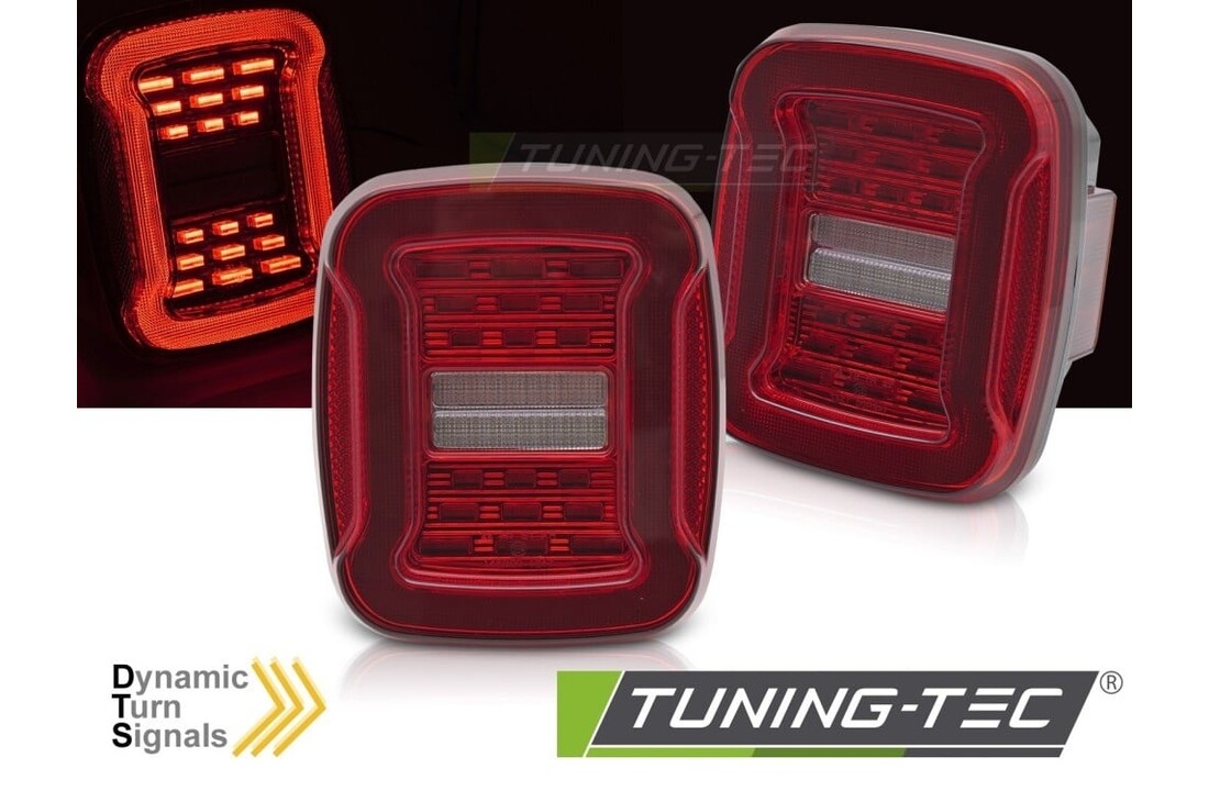 Achterlichten Jeep Wrangler YJ/TJ (91-06) Rood/Wit LED Dynamisch