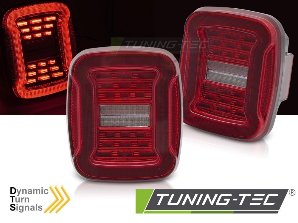 Achterlichten Jeep Wrangler YJ/TJ (91-06) Rood/Wit LED Dynamisch