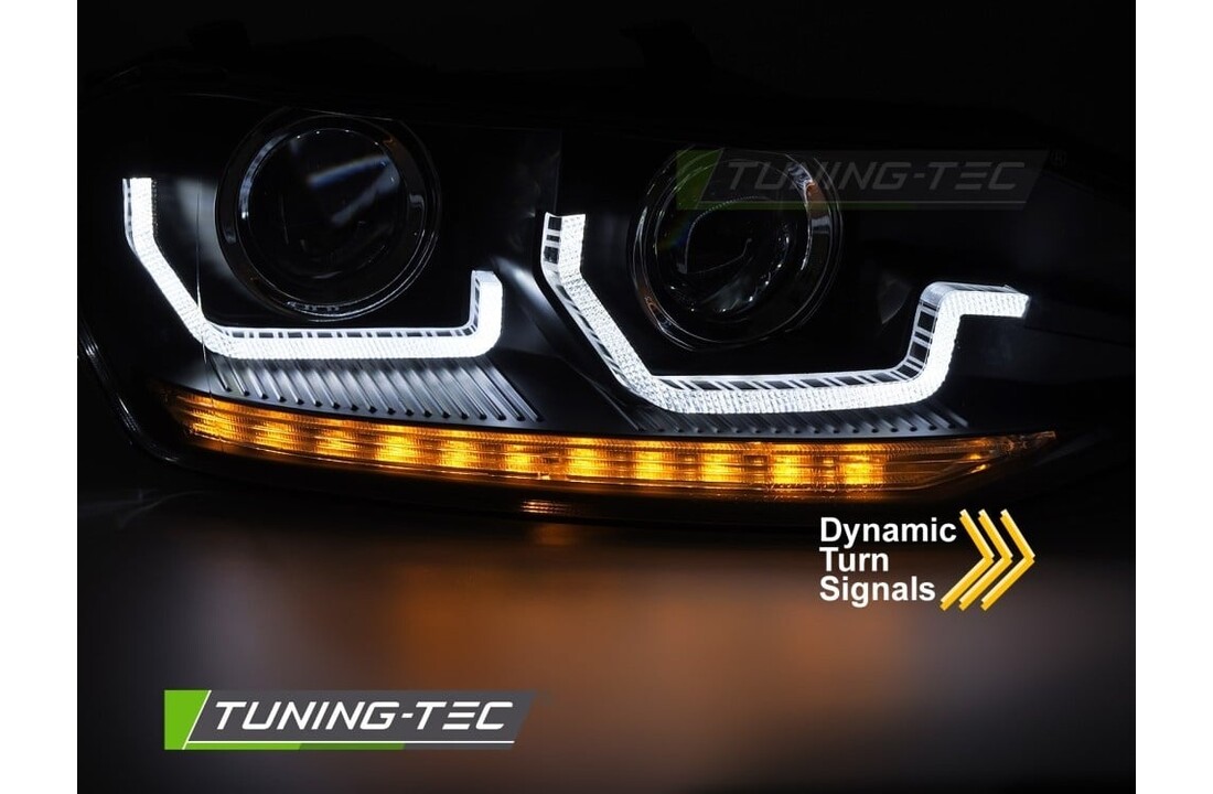 Koplampen geschikt voor VW Polo VI 2G (2017-2021) LED DRL Dynamisch Zwart