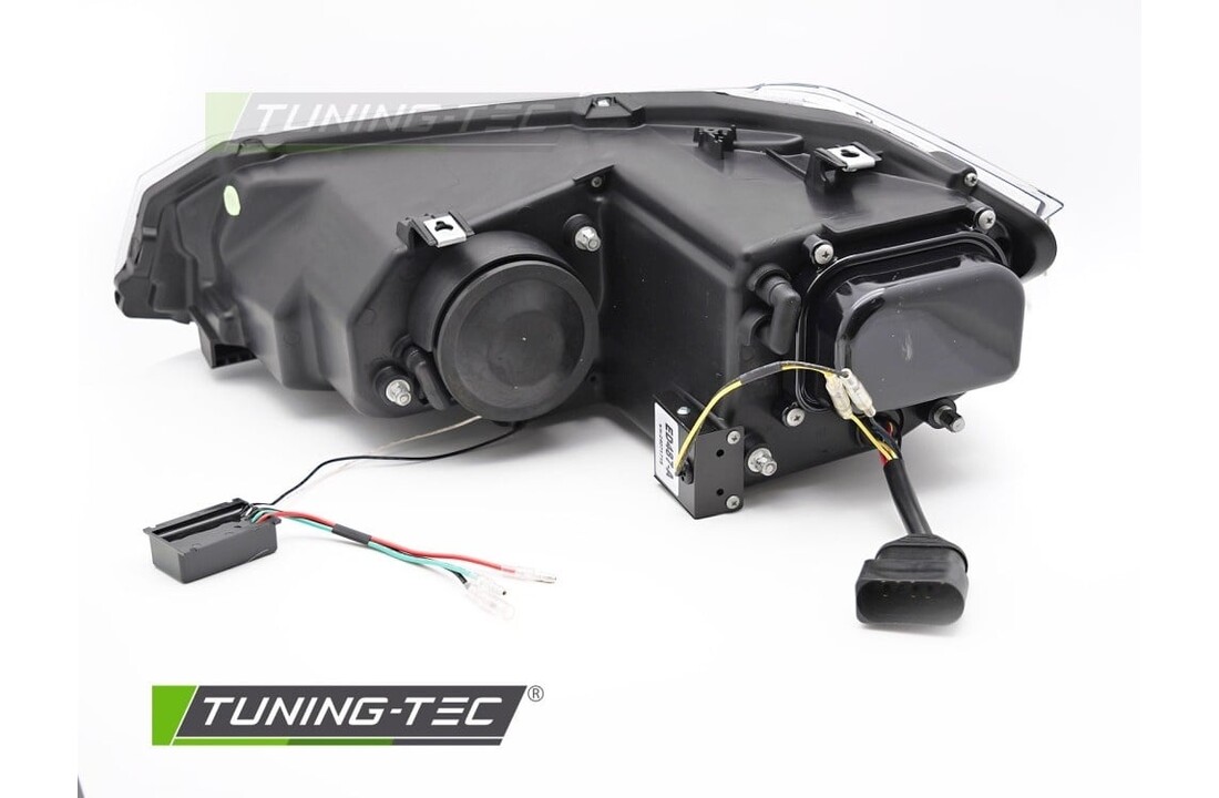 Koplampen geschikt voor VW Polo VI 2G (2017-2021) LED DRL Dynamisch Zwart