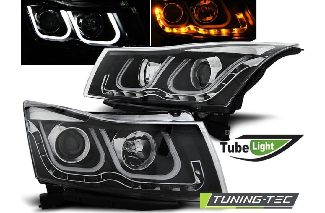 Koplampen Chevrolet Cruze 09-12 Tube Light Zwart US Versie