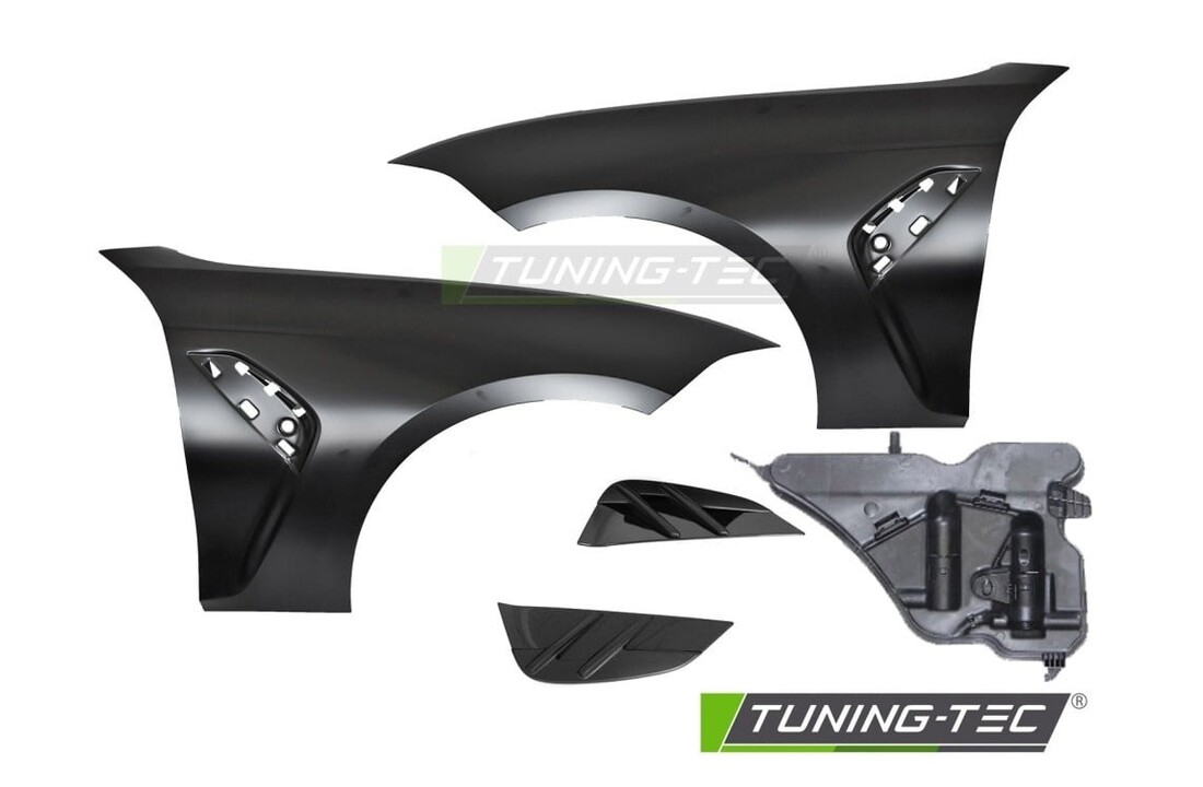 Spatborden Sport Stijl met Zijventilatie Zwart geschikt voor BMW G20 G21 (2019-2022)