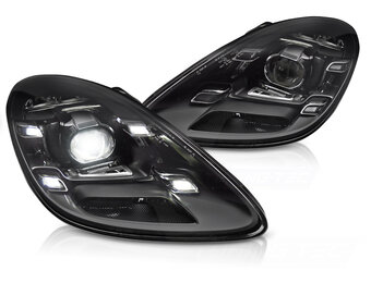 LED Koplampen Zwart geschikt voor PORSCHE BOXSTER CAYMAN 718 2016-