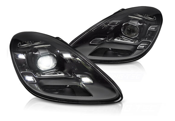 LED Koplampen Zwart geschikt voor PORSCHE BOXSTER CAYMAN 718 2016-