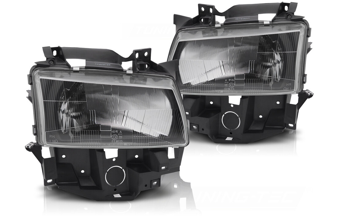 Koplampen geschikt voor VW T4 Bus 08.96-03.03 Zwart Halogeen E-gekeurd