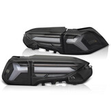 Achterlichten geschikt voor Toyota RAV4 19- LED BAR Zwart Dynamische Knipperlichten