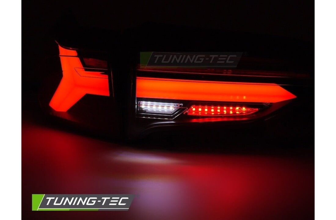 Achterlichten geschikt voor Toyota RAV4 19- LED BAR Zwart Dynamische Knipperlichten