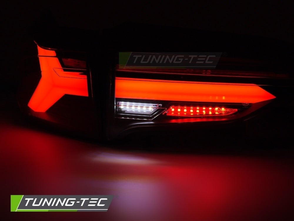 Achterlichten geschikt voor Toyota RAV4 19- LED BAR Zwart Dynamische Knipperlichten