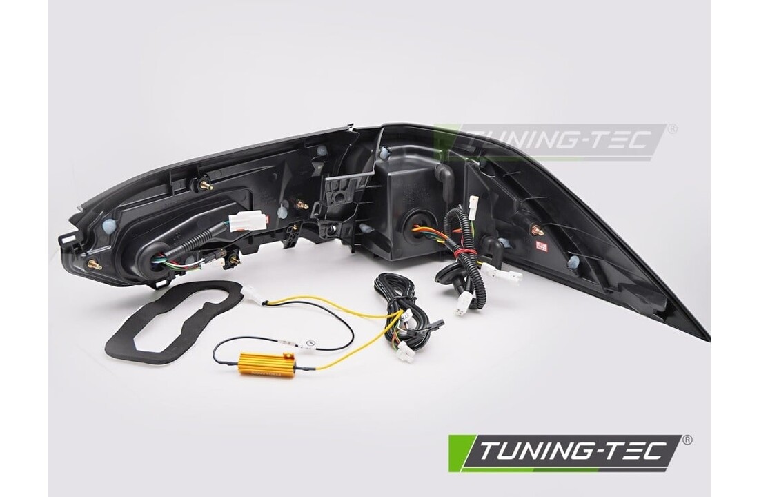 Achterlichten geschikt voor Toyota RAV4 19- LED BAR Zwart Dynamische Knipperlichten