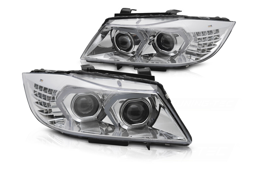Xenon Koplampen LED Chroom geschikt voor BMW E90/E91 LCI 09-11