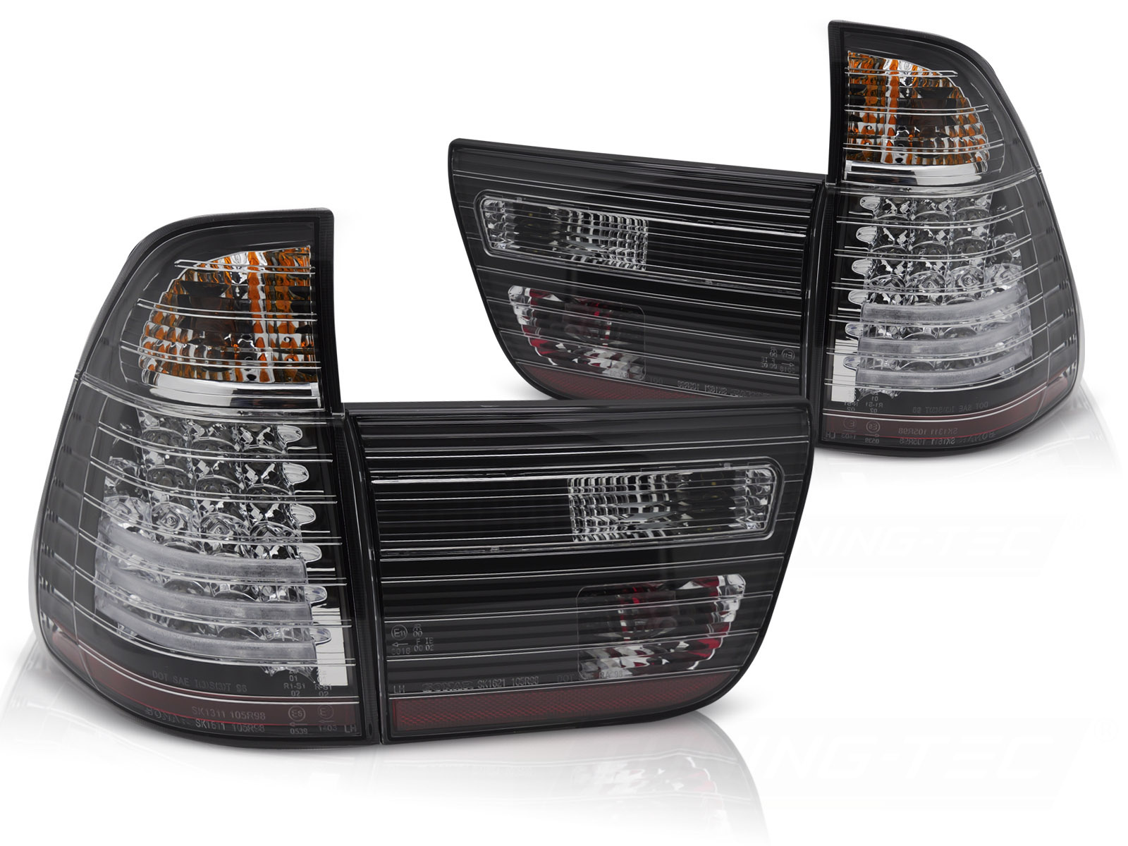 LED Achterlichten Zwart geschikt voor BMW X5 E53 09.99-10.03