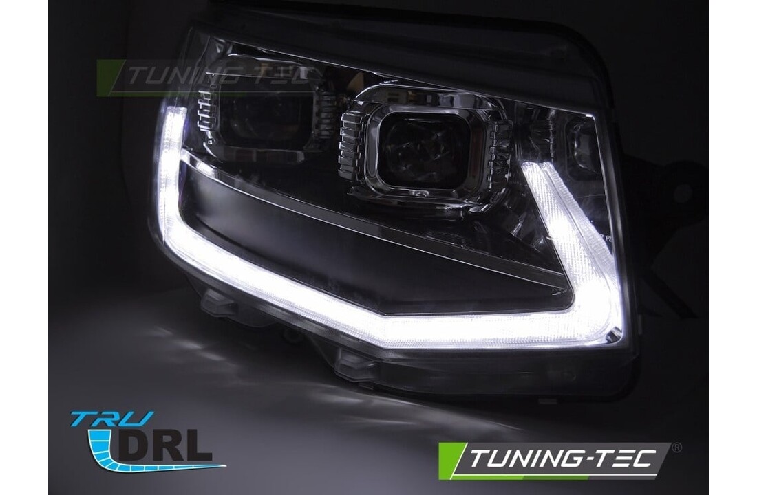 Koplampen LED Tube Light Zwart Dynamisch Knipperlicht geschikt voor VW T6 15-19