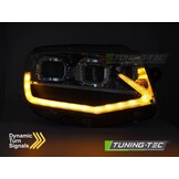 Koplampen LED Tube Light Zwart Dynamisch Knipperlicht geschikt voor VW T6 15-19