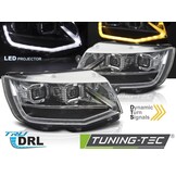 LED Koplampen Tube Light Chroom DRL Dynamische Knipperlichten geschikt voor VW T6 15-19