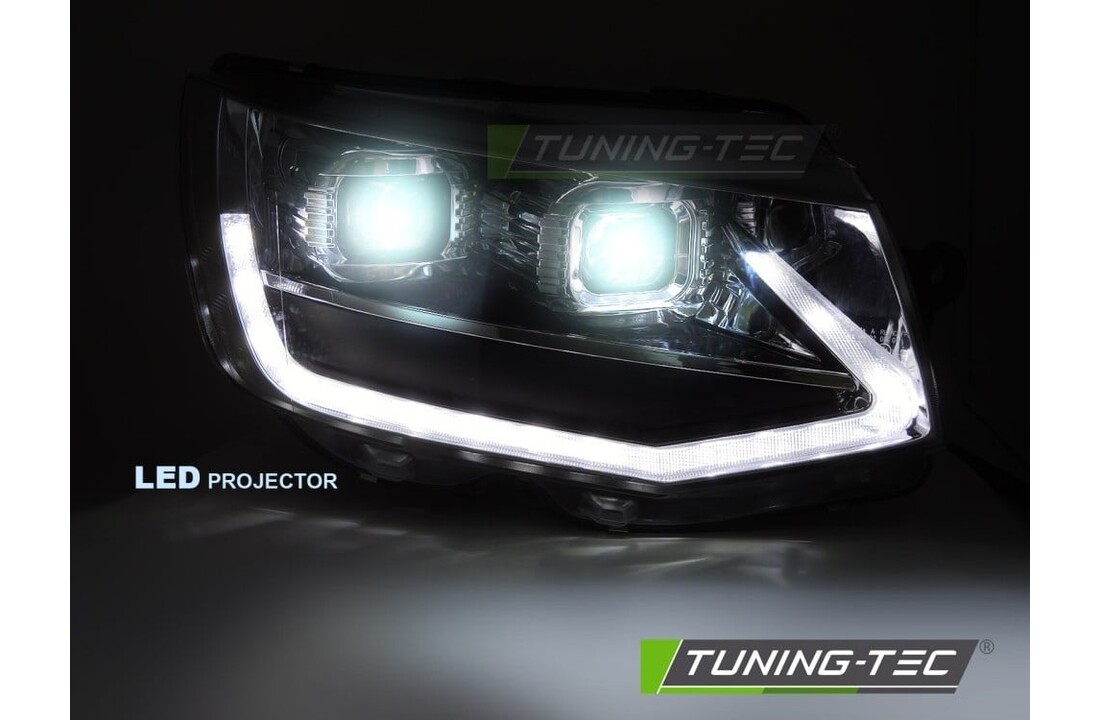 LED Koplampen Tube Light Chroom DRL Dynamische Knipperlichten geschikt voor VW T6 15-19