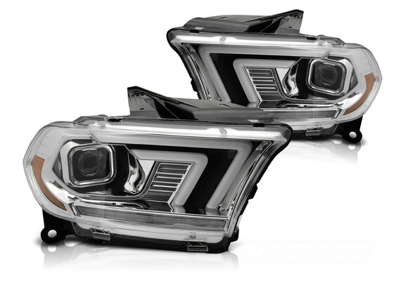 Koplampen Chrome Tube Sequentiële LED Dodge Durango 10-13