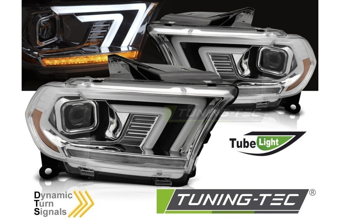 Koplampen Chrome Tube Sequentiële LED Dodge Durango 10-13