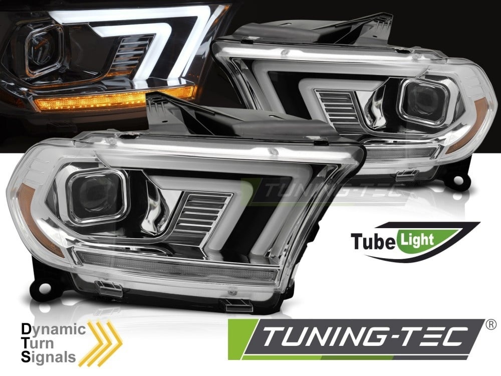 Koplampen Chrome Tube Sequentiële LED Dodge Durango 10-13