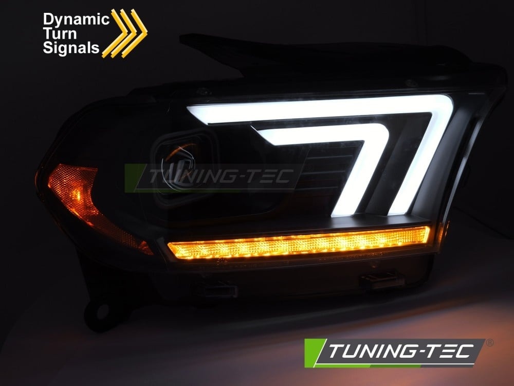 Koplampen Xenon Zwart Tube Sequential Dodge Durango 10-13