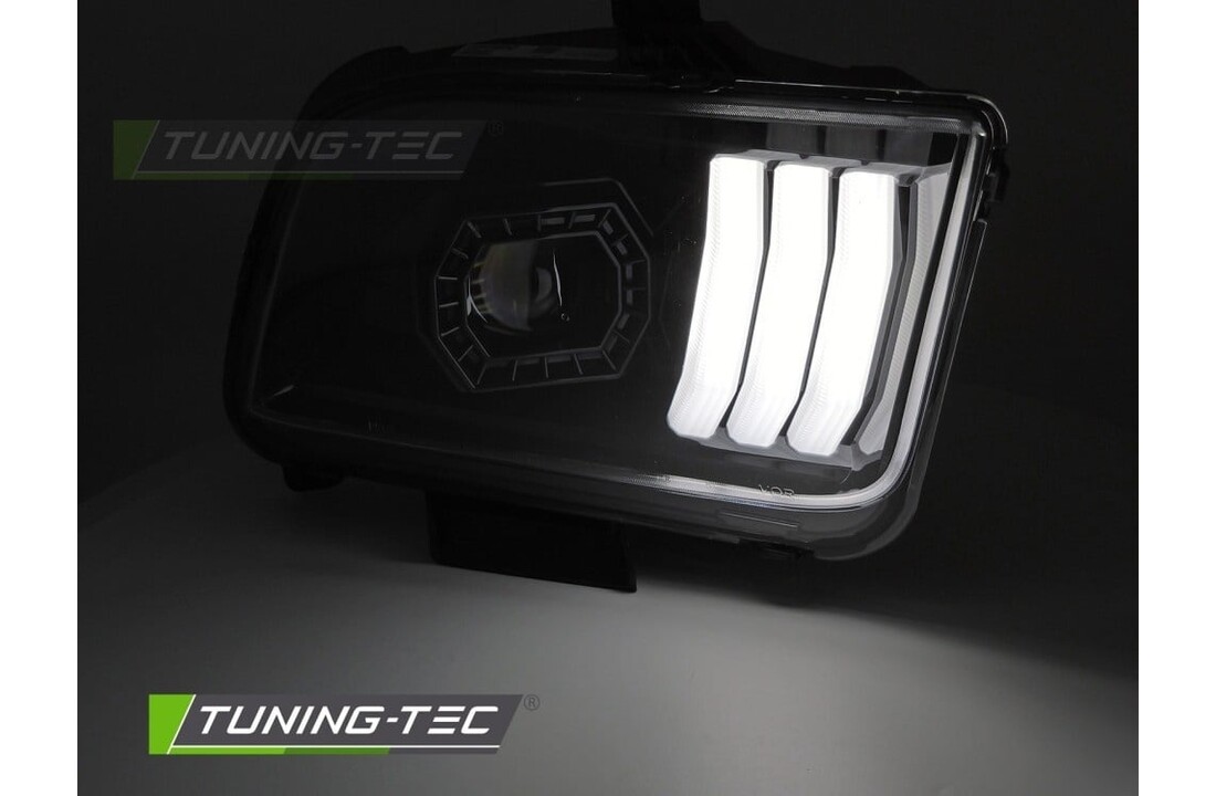 Koplampen geschikt voor Ford Mustang 04-09 Tube Light Zwart Set