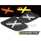 Achter LED Richtingaanwijzers Zwart voor Vespa GTS / GTV 300cc