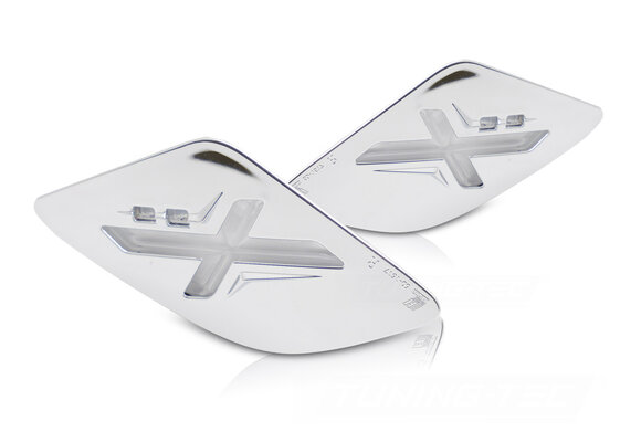 LED Achterrichtingaanwijzers Chroom voor Vespa GTS / GTV 300cc