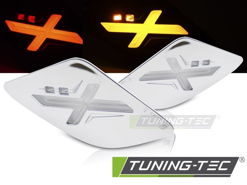 LED Achterrichtingaanwijzers Chroom voor Vespa GTS / GTV 300cc