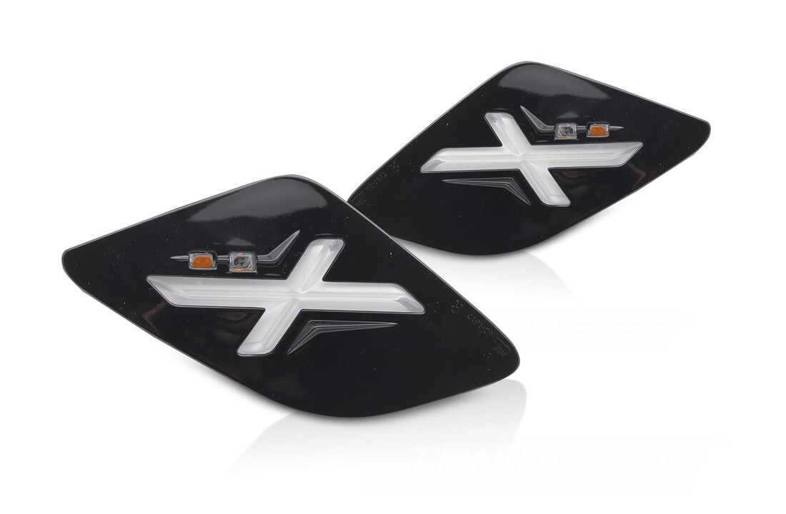 Achter Richtingaanwijzers Glanzend Zwarte LED voor VESPA GTS / GTV 300cc