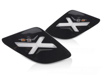 Achter Richtingaanwijzers Glanzend Zwarte LED voor VESPA GTS / GTV 300cc