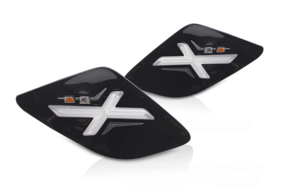 Achter Richtingaanwijzers Glanzend Zwarte LED voor VESPA GTS / GTV 300cc