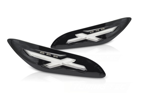 Achterknipperlichten LED Glanzend Zwart voor Vespa Sprint / Primavera 150cc