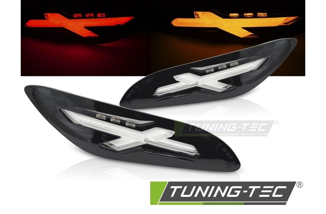 Achterknipperlichten LED Glanzend Zwart voor Vespa Sprint / Primavera 150cc