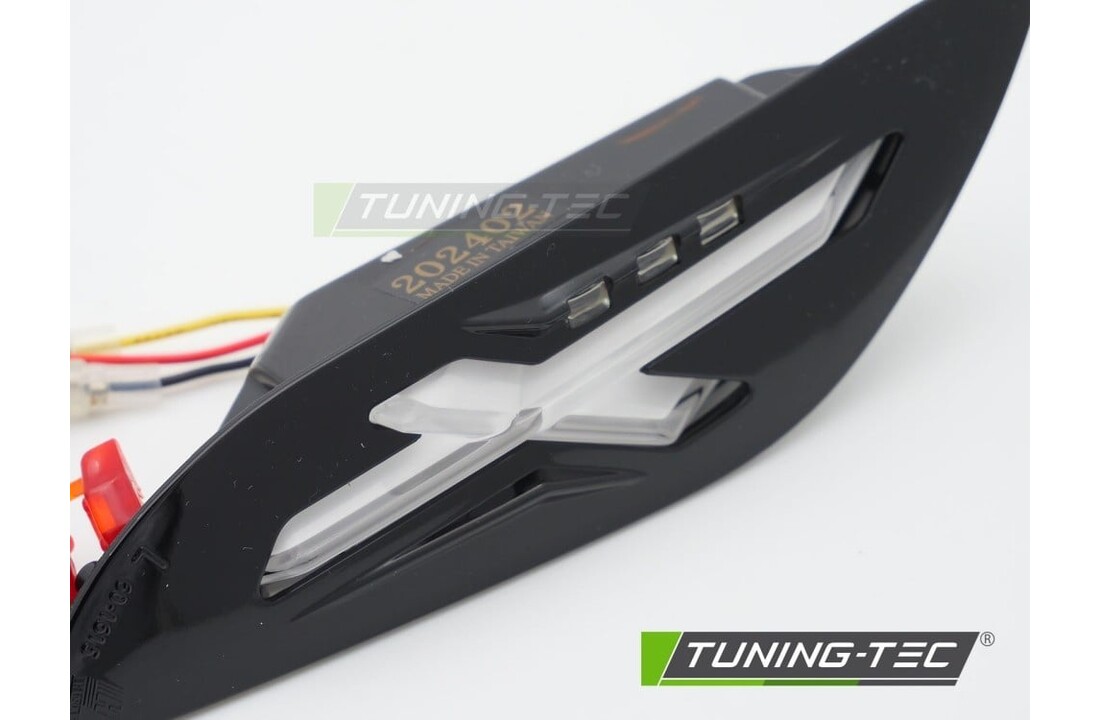 Achterknipperlichten LED Glanzend Zwart voor Vespa Sprint / Primavera 150cc