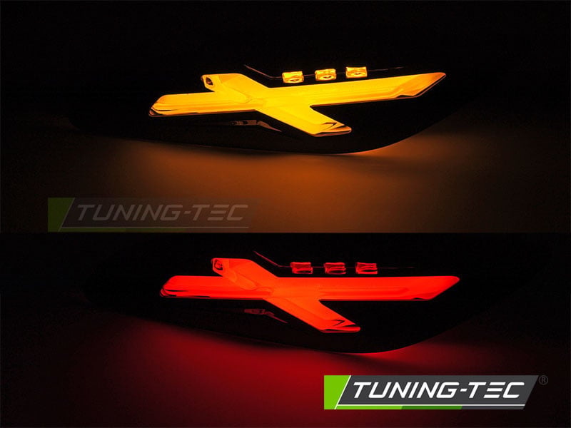 Achterknipperlichten LED Glanzend Zwart voor Vespa Sprint / Primavera 150cc