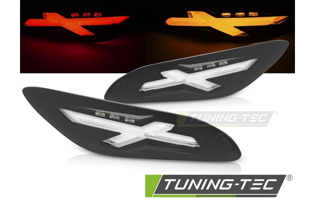 Achterknipperlichten ZWART LED voor VESPA SPRINT / PRIMAVERA 150cc