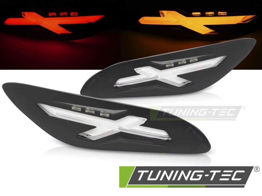 Achterknipperlichten ZWART LED voor VESPA SPRINT / PRIMAVERA 150cc