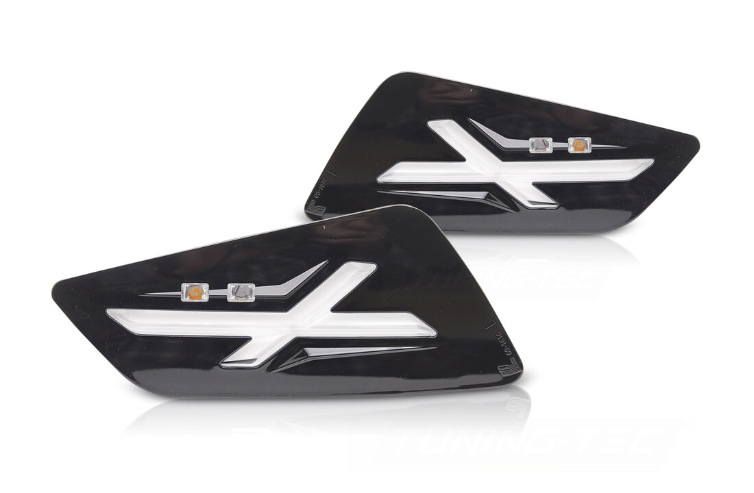 LED richtingaanwijzers Glanzend Zwart voor Vespa GTS / GTV 300cc