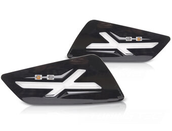 LED richtingaanwijzers Glanzend Zwart voor Vespa GTS / GTV 300cc