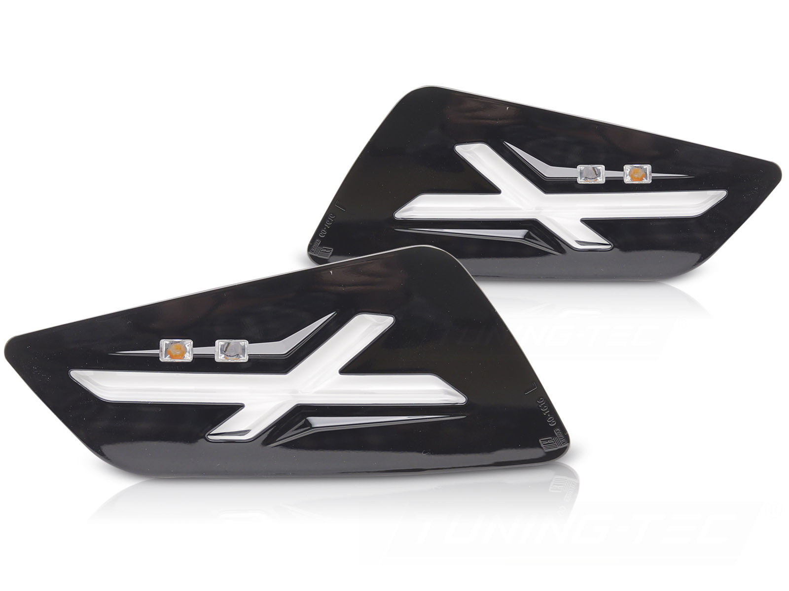 LED richtingaanwijzers Glanzend Zwart voor Vespa GTS / GTV 300cc