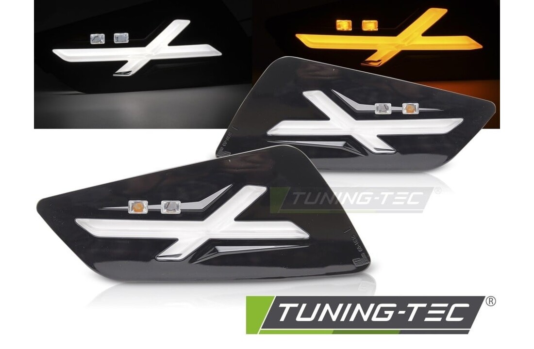 LED richtingaanwijzers Glanzend Zwart voor Vespa GTS / GTV 300cc