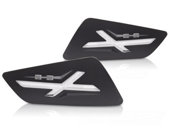 Voorrichtingaanwijzers Zwart LED passend voor VESPA GTS / GTV 300cc