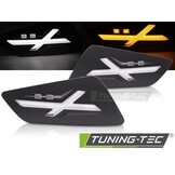 Voorrichtingaanwijzers Zwart LED passend voor VESPA GTS / GTV 300cc