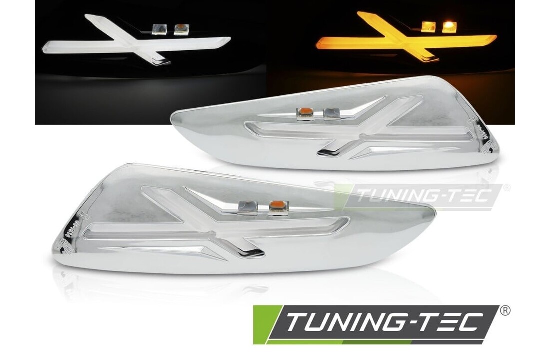 LED Voor Richtingaanwijzers Chroom voor Vespa Sprint/Primavera 150cc