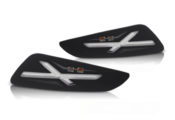 Voorste richtingaanwijzers zwart LED voor VESPA SPRINT / PRIMAVERA 150cc